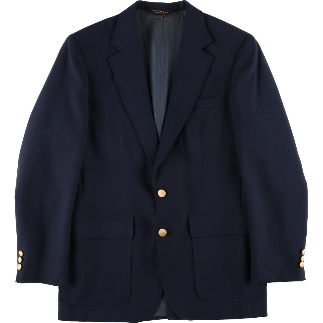HIGHLAND PARK Navy Blazer, Tailored Jacket, Made in USA, Men's Size Small unclear navy blue type Vintage Second Hand