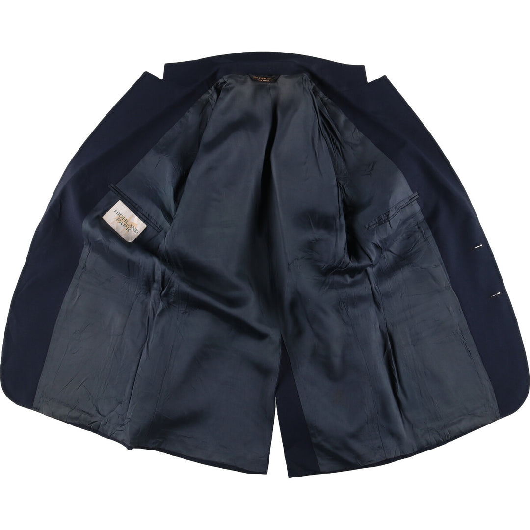HIGHLAND PARK Navy Blazer, Tailored Jacket, Made in USA, Men's Size Small unclear navy blue type Vintage Second Hand