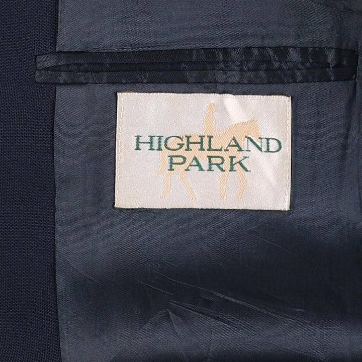 HIGHLAND PARK Navy Blazer, Tailored Jacket, Made in USA, Men's Size Small unclear navy blue type Vintage Second Hand