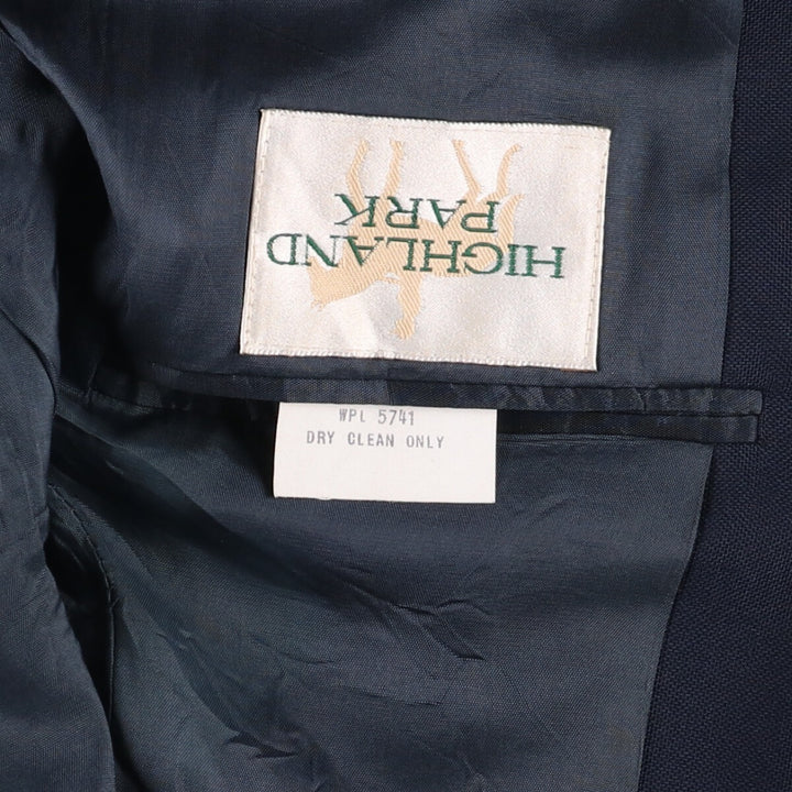 HIGHLAND PARK Navy Blazer, Tailored Jacket, Made in USA, Men's Size Small unclear navy blue type Vintage Second Hand
