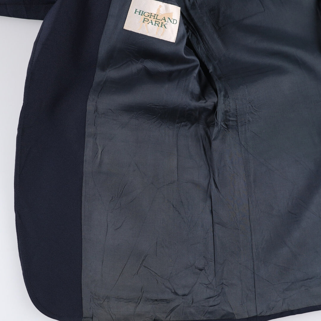 HIGHLAND PARK Navy Blazer, Tailored Jacket, Made in USA, Men's Size Small unclear navy blue type Vintage Second Hand