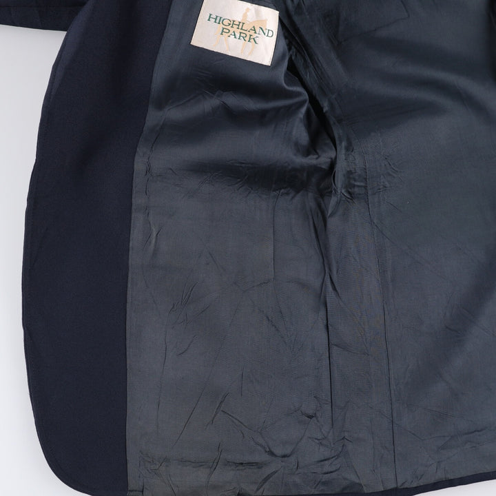 HIGHLAND PARK Navy Blazer, Tailored Jacket, Made in USA, Men's Size Small unclear navy blue type Vintage Second Hand