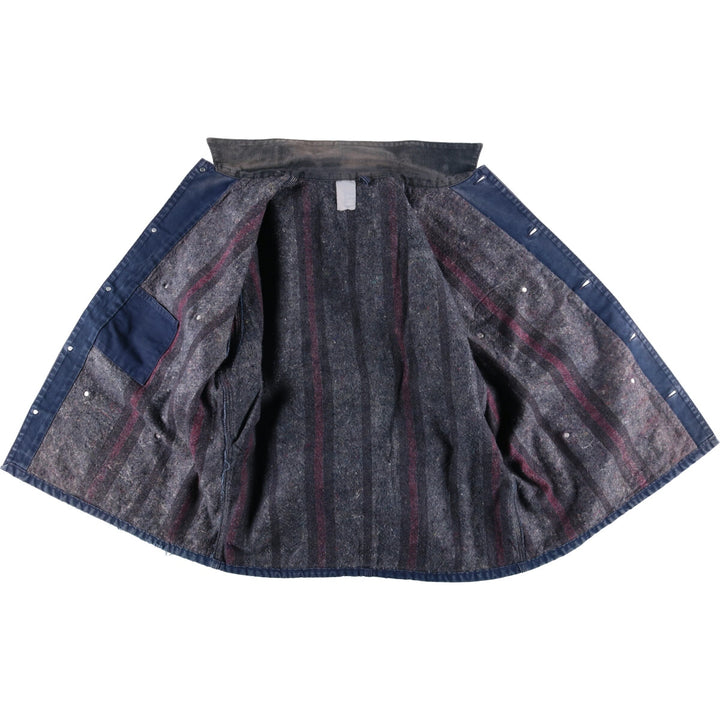 Carhartt Michigan Chore Coat Duck Coverall Men's XL Size unclear navy blue type Vintage Second Hand