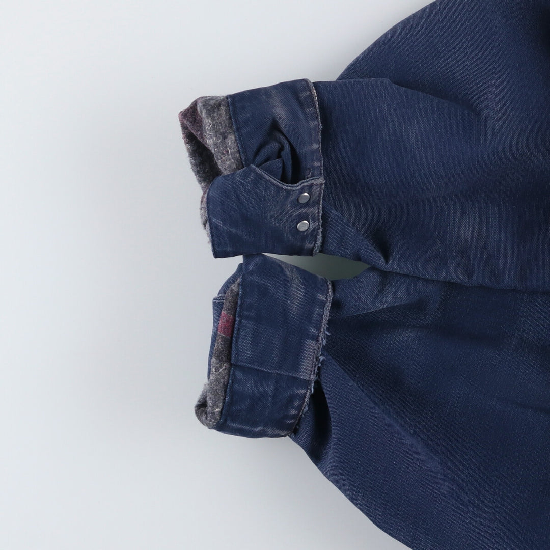 Carhartt Michigan Chore Coat Duck Coverall Men's XL Size unclear navy blue type Vintage Second Hand