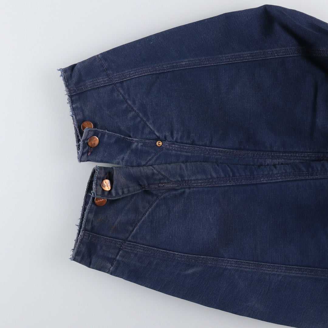 Carhartt Michigan Chore Coat Duck Coverall Men's XL Size unclear navy blue type Vintage Second Hand