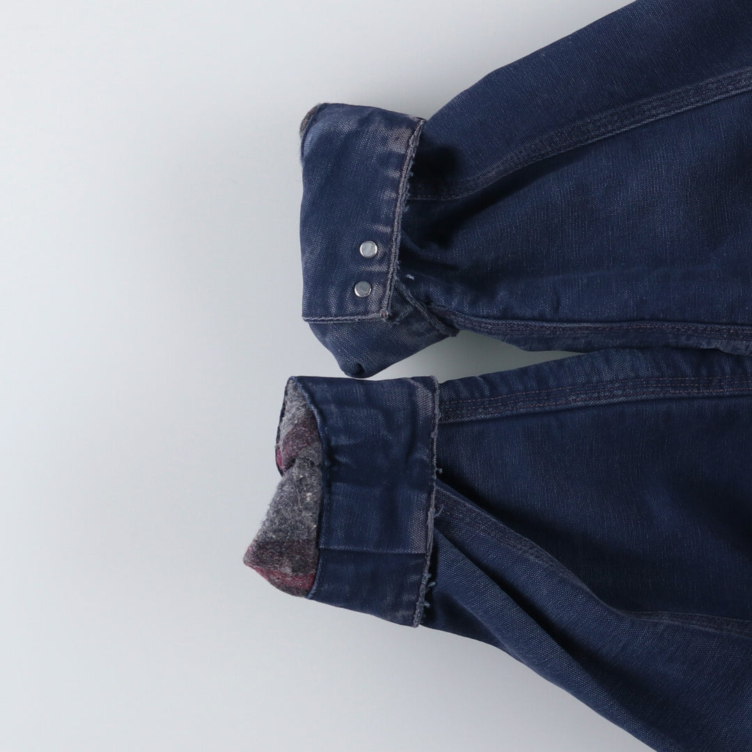 Carhartt Michigan Chore Coat Duck Coverall Men's XL Size unclear navy blue type Vintage Second Hand