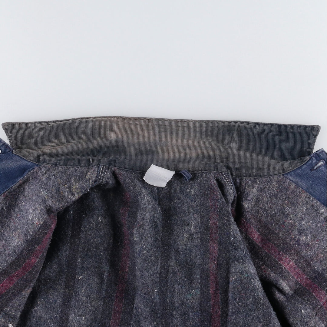 Carhartt Michigan Chore Coat Duck Coverall Men's XL Size unclear navy blue type Vintage Second Hand