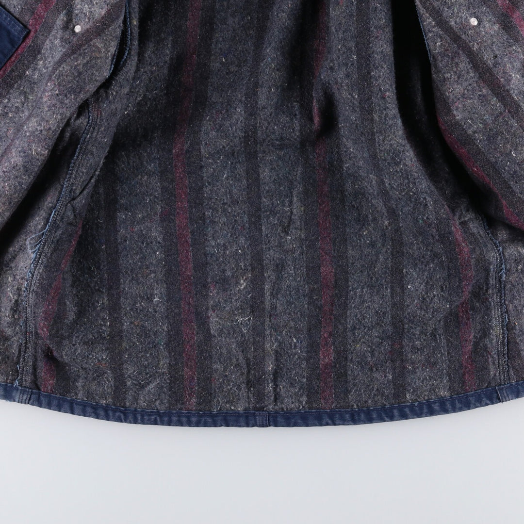 Carhartt Michigan Chore Coat Duck Coverall Men's XL Size unclear navy blue type Vintage Second Hand