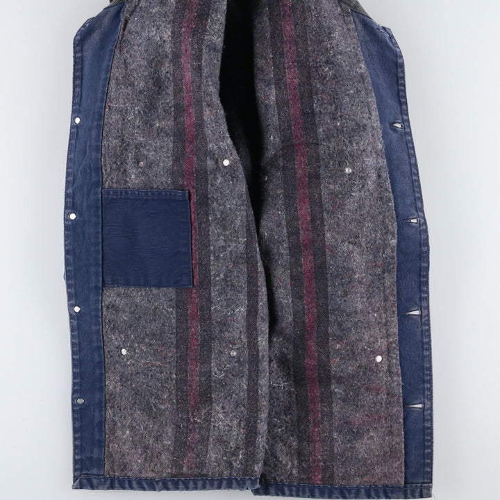 Carhartt Michigan Chore Coat Duck Coverall Men's XL Size unclear navy blue type Vintage Second Hand