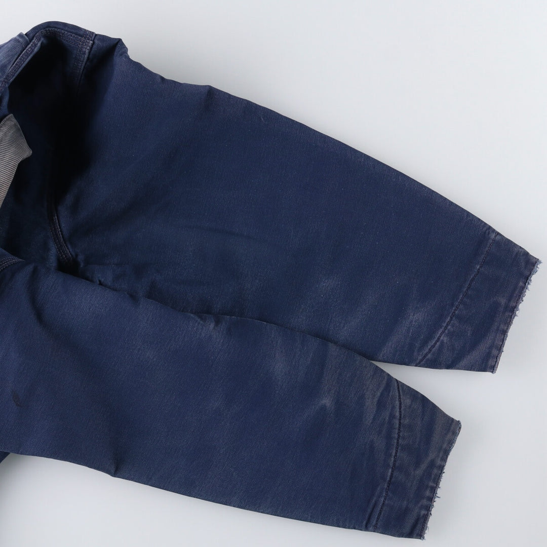 Carhartt Michigan Chore Coat Duck Coverall Men's XL Size unclear navy blue type Vintage Second Hand