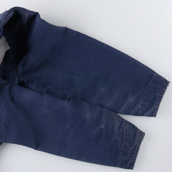 Carhartt Michigan Chore Coat Duck Coverall Men's XL Size unclear navy blue type Vintage Second Hand