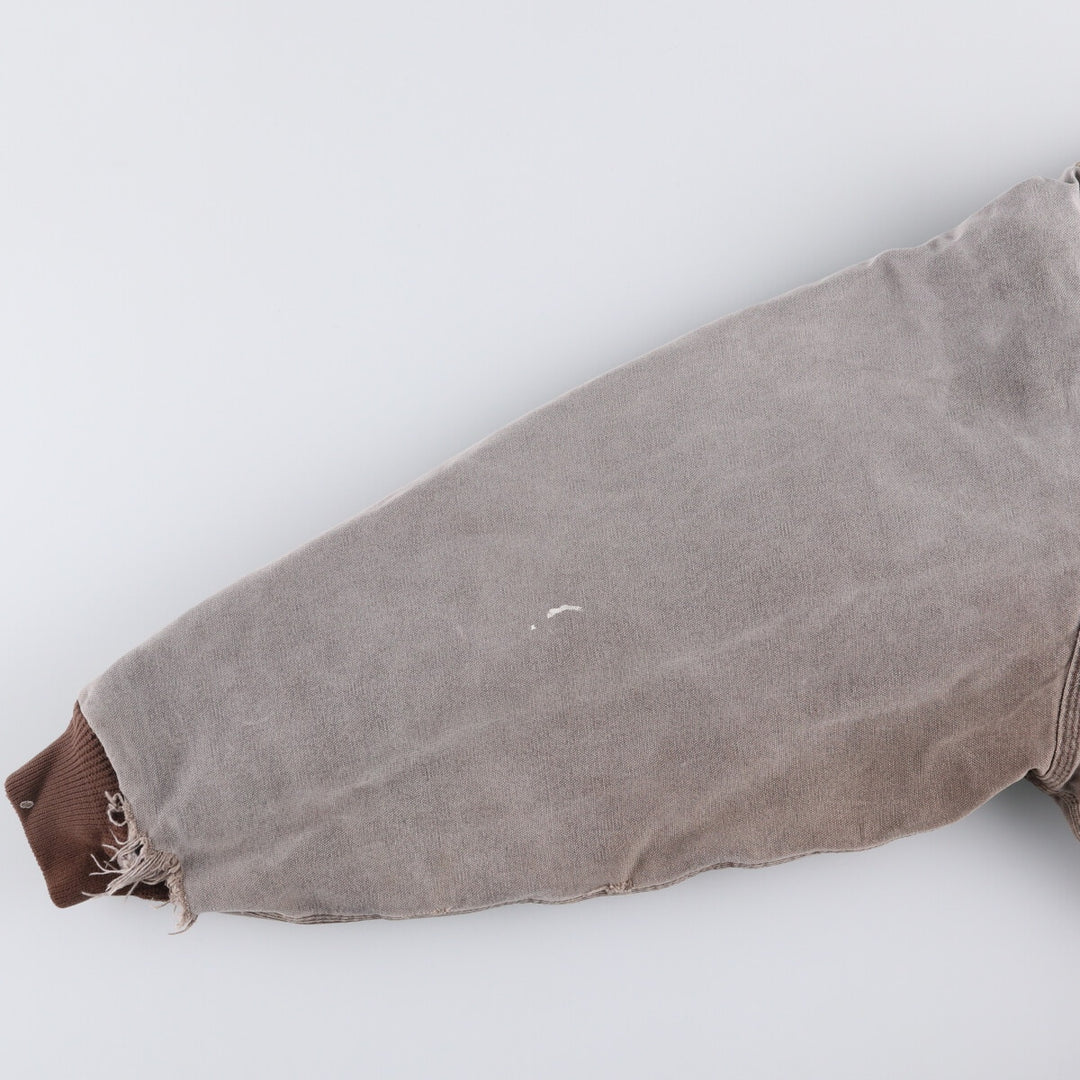 90'S Carhartt Active Jacket, Padded Duck Full-Zip Hoodie, Made in USA, Men's XL, Vintage unclear gray type Vintage Second Hand