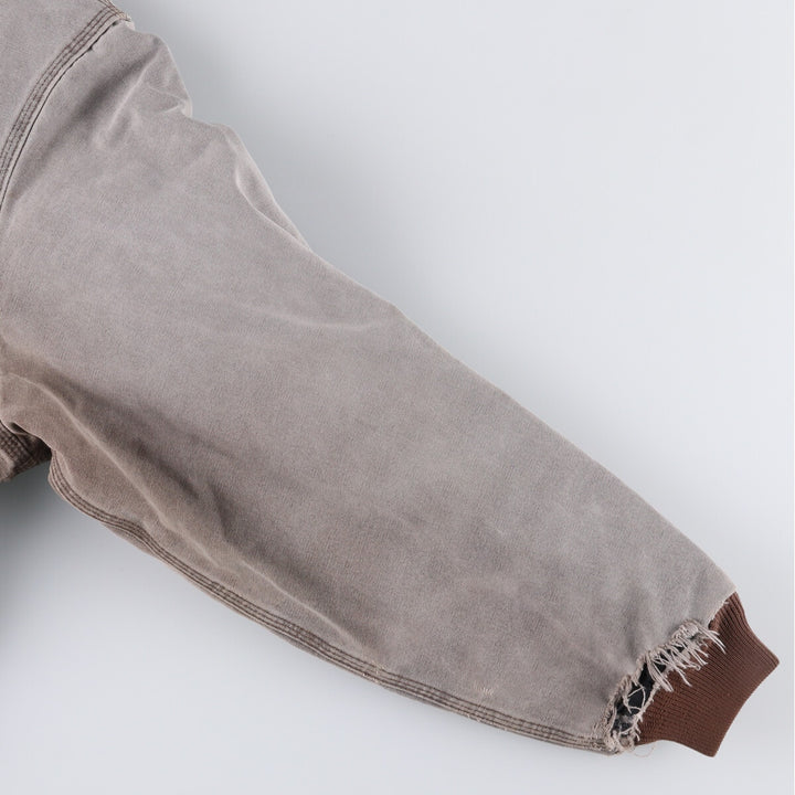 90'S Carhartt Active Jacket, Padded Duck Full-Zip Hoodie, Made in USA, Men's XL, Vintage unclear gray type Vintage Second Hand