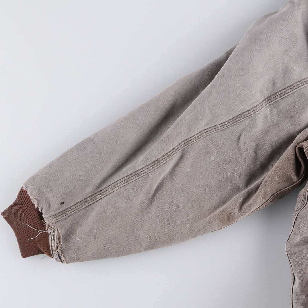 90'S Carhartt Active Jacket, Padded Duck Full-Zip Hoodie, Made in USA, Men's XL, Vintage unclear gray type Vintage Second Hand