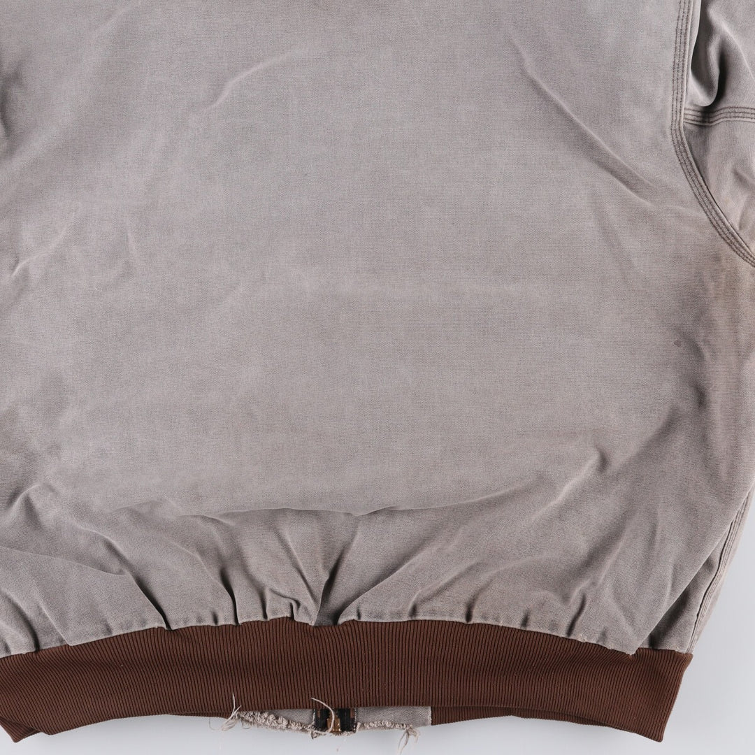 90'S Carhartt Active Jacket, Padded Duck Full-Zip Hoodie, Made in USA, Men's XL, Vintage unclear gray type Vintage Second Hand