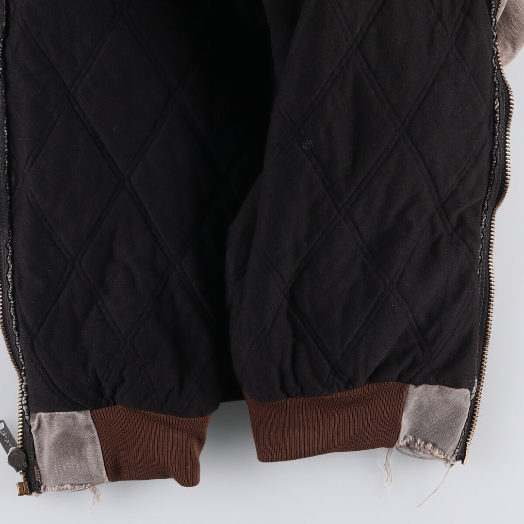 90'S Carhartt Active Jacket, Padded Duck Full-Zip Hoodie, Made in USA, Men's XL, Vintage unclear gray type Vintage Second Hand
