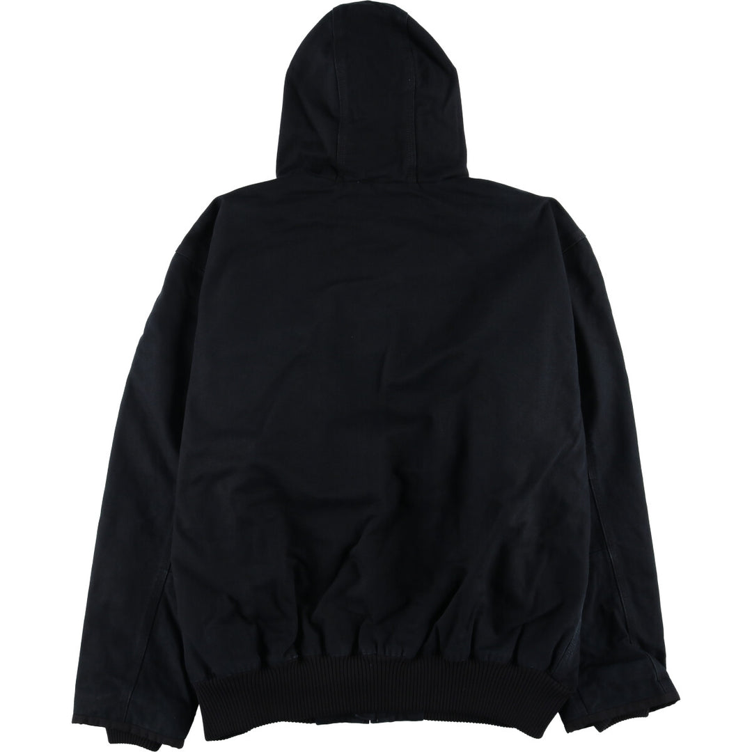 Carhartt Active Jacket Duck Full Zip Hoodie Men's XXL cotton black type Vintage Second Hand