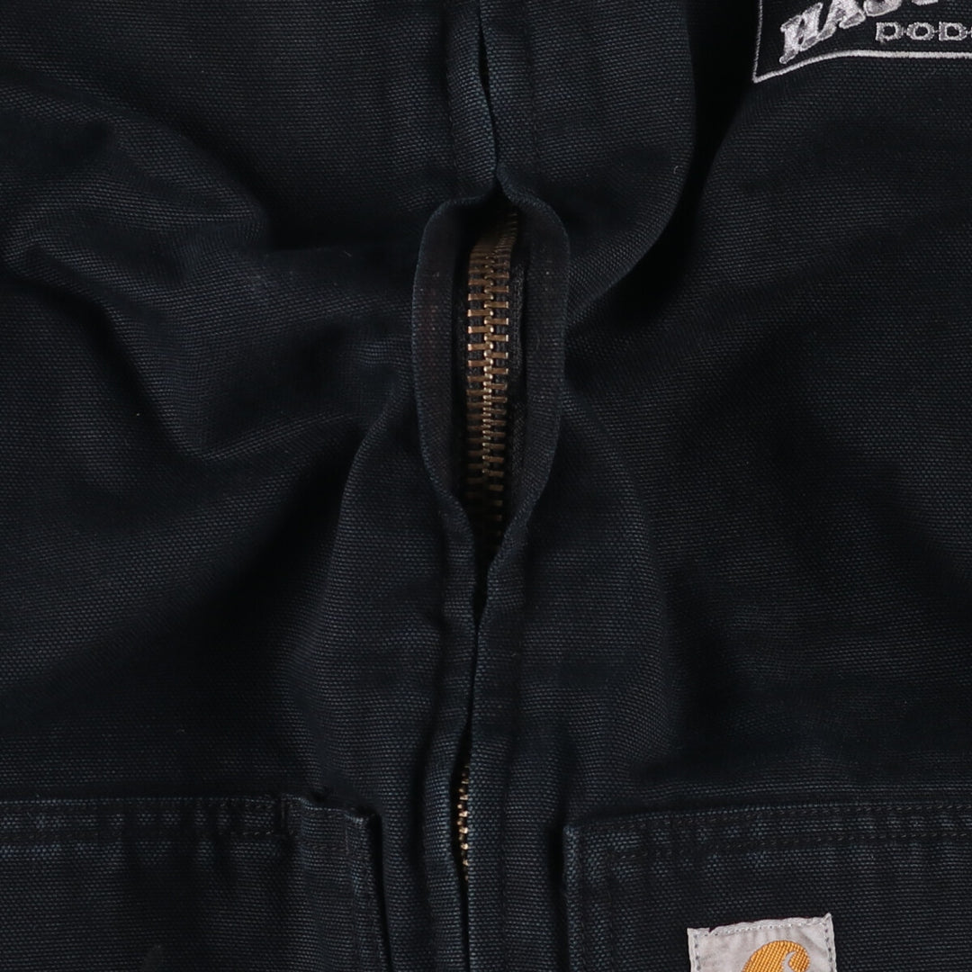 Carhartt Active Jacket Duck Full Zip Hoodie Men's XXL cotton black type Vintage Second Hand