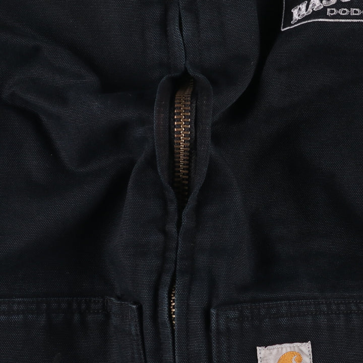 Carhartt Active Jacket Duck Full Zip Hoodie Men's XXL cotton black type Vintage Second Hand