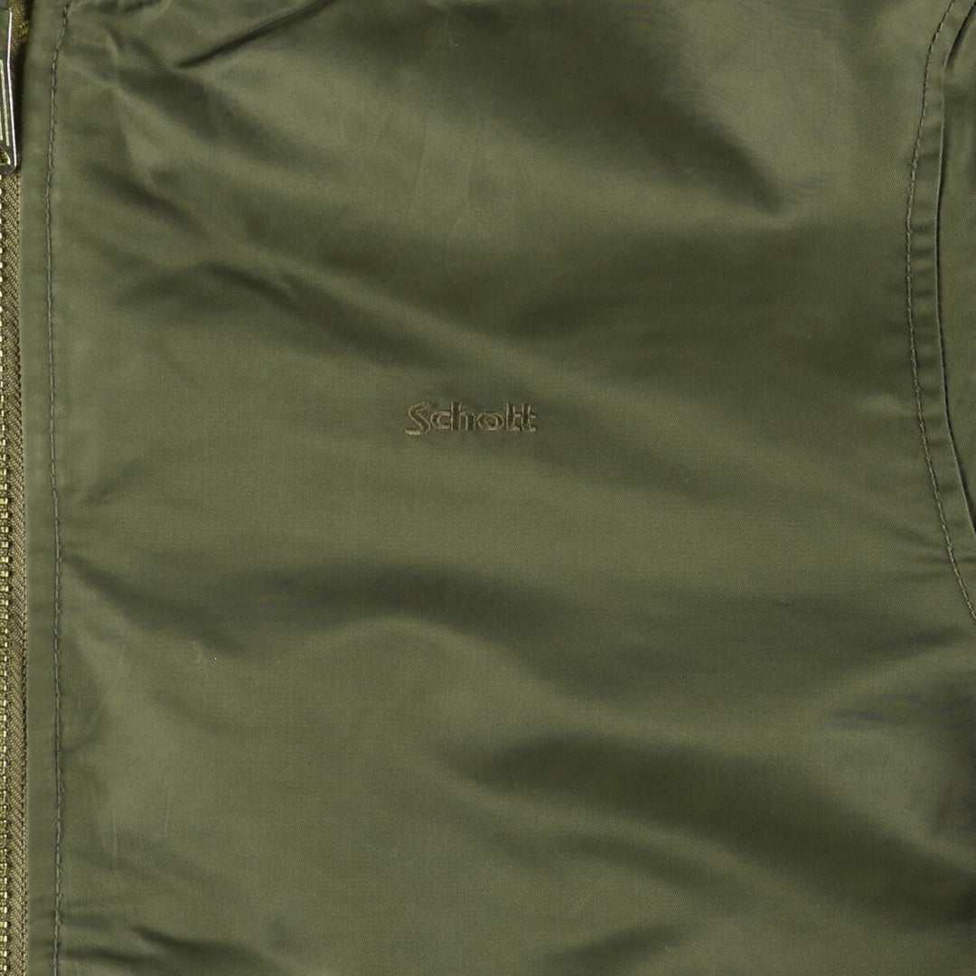 Vintage Schott American College padded military flight jacket, men's size XXL. Nylon Khaki type Vintage Second Hand