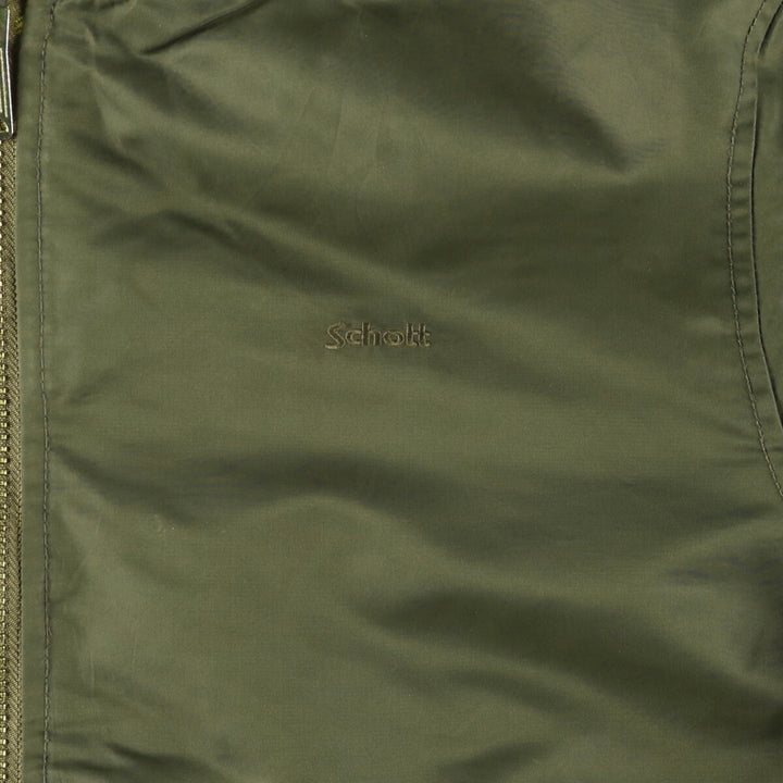 Vintage Schott American College padded military flight jacket, men's size XXL. Nylon Khaki type Vintage Second Hand