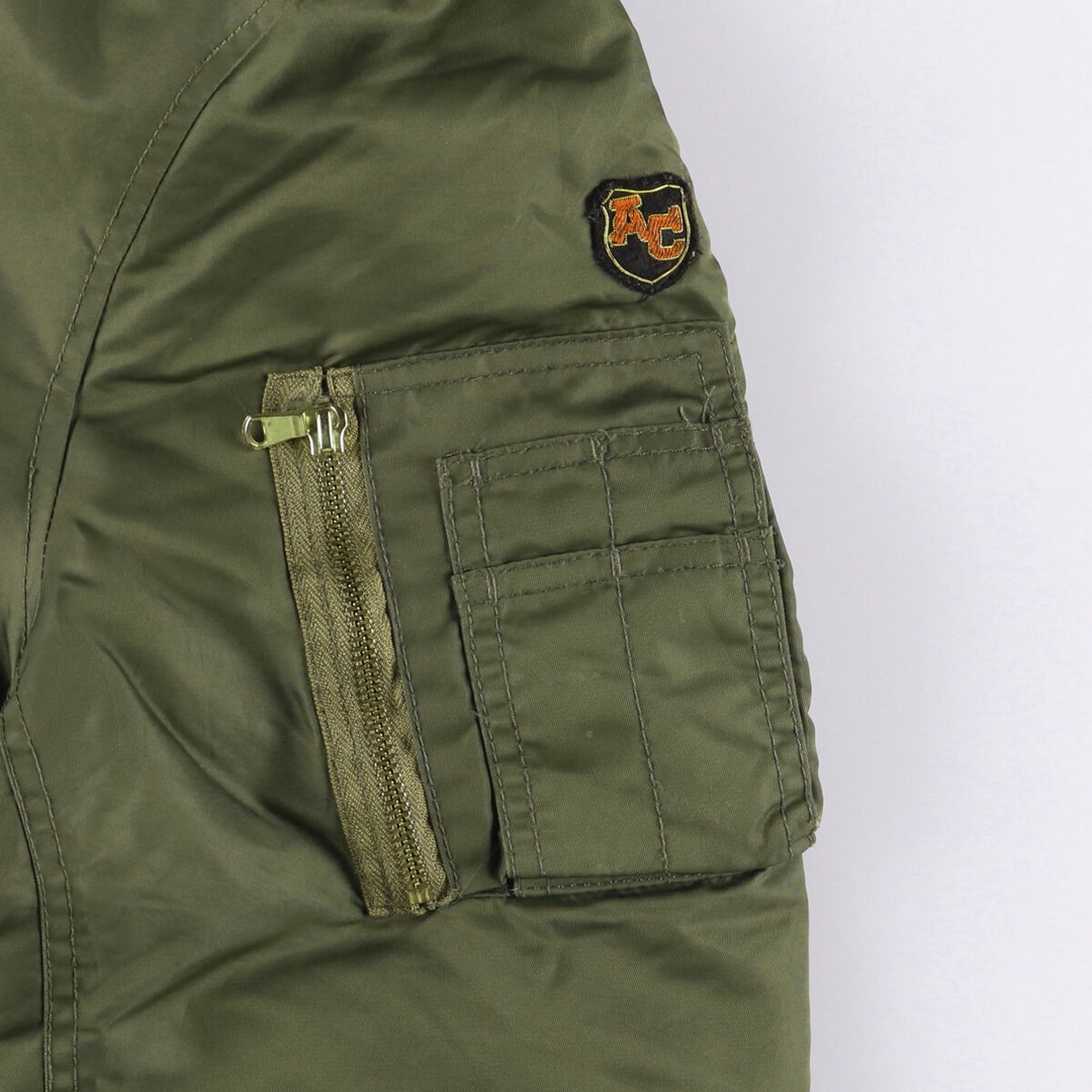 Vintage Schott American College padded military flight jacket, men's size XXL. Nylon Khaki type Vintage Second Hand