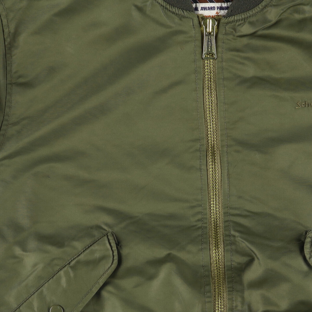 Vintage Schott American College padded military flight jacket, men's size XXL. Nylon Khaki type Vintage Second Hand