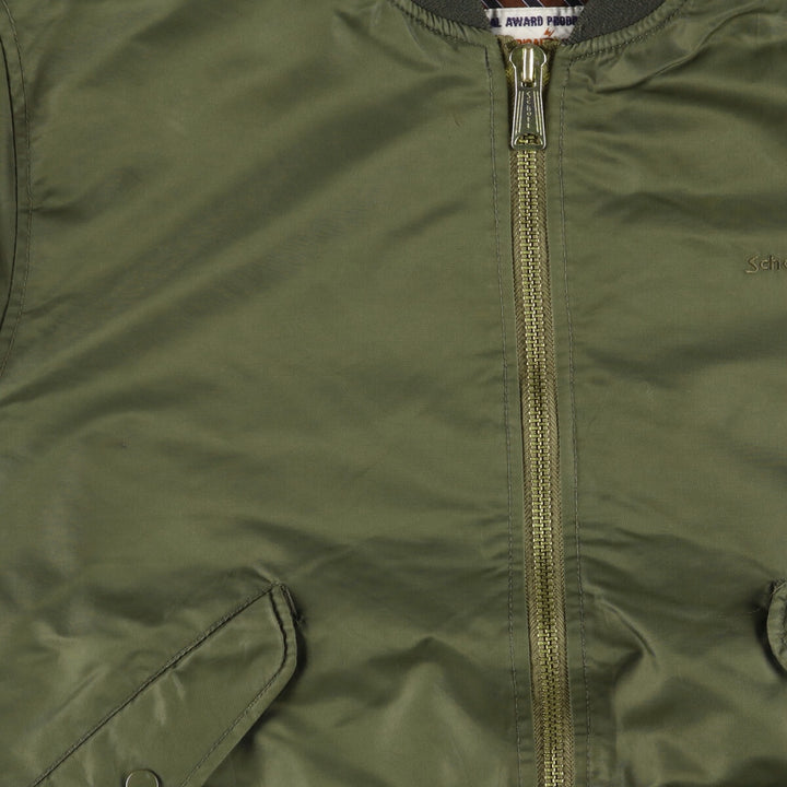 Vintage Schott American College padded military flight jacket, men's size XXL. Nylon Khaki type Vintage Second Hand