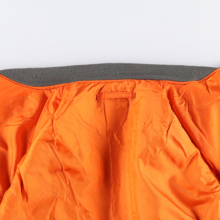 90'S civilian Alpha MA-1 style padded military flight jacket, made in the USA, men's size XXL, vintage Nylon Khaki type Vintage Second Hand