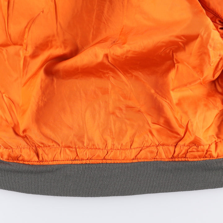 90'S civilian Alpha MA-1 style padded military flight jacket, made in the USA, men's size XXL, vintage Nylon Khaki type Vintage Second Hand