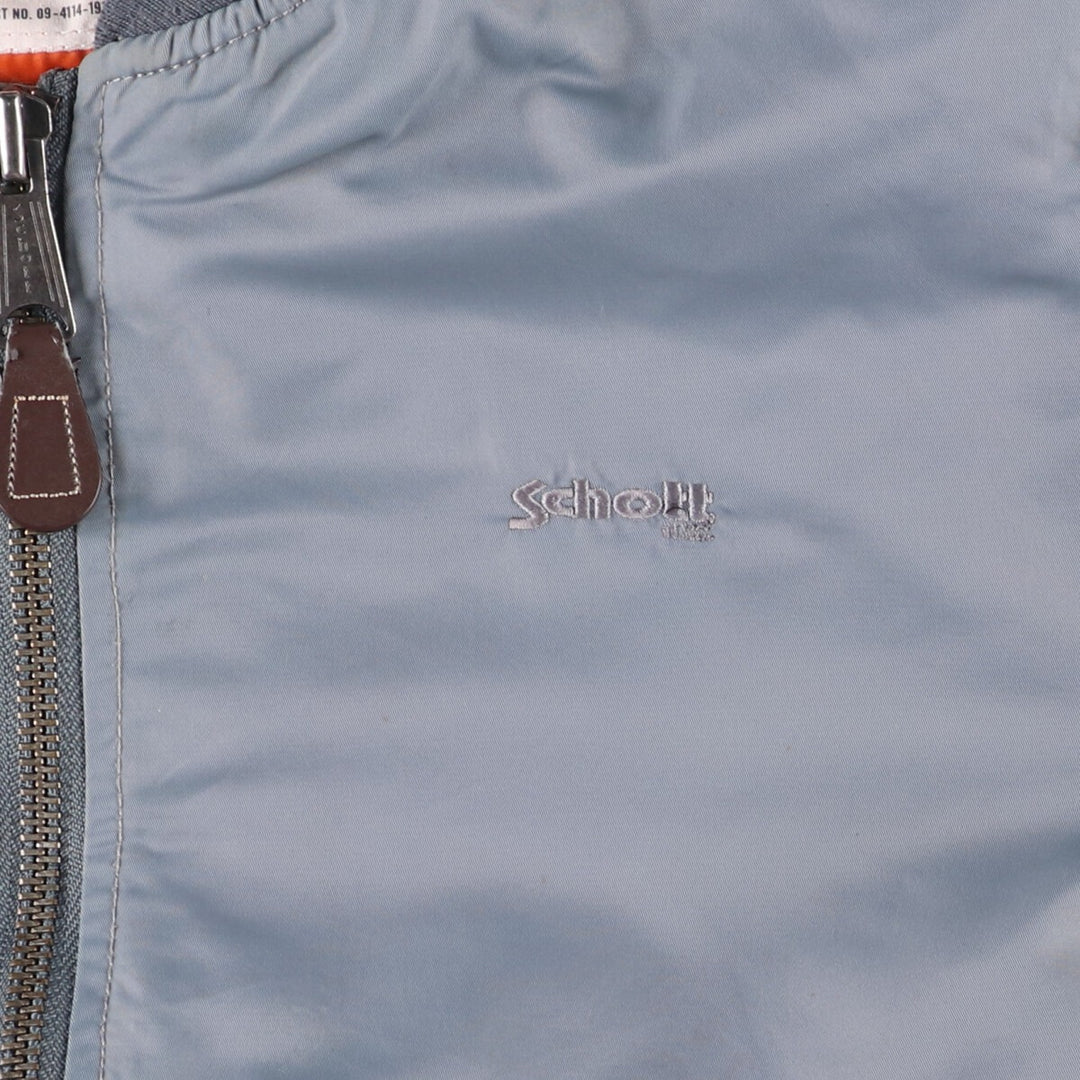 Civilian Schott MA-1 Military Flight Jacket, Men's Size Medium Nylon gray type Vintage Second Hand