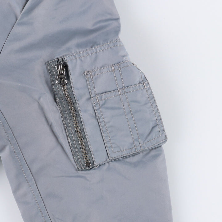 Civilian Schott MA-1 Military Flight Jacket, Men's Size Medium Nylon gray type Vintage Second Hand