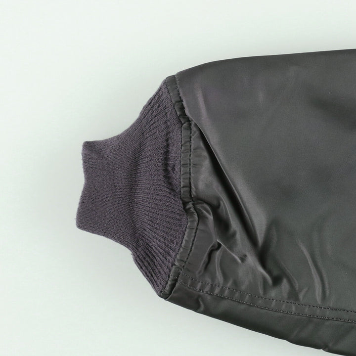 90'S civilian Alpha MA-1 style padded military flight jacket, made in the USA, men's size L, vintage Nylon Khaki type Vintage Second Hand