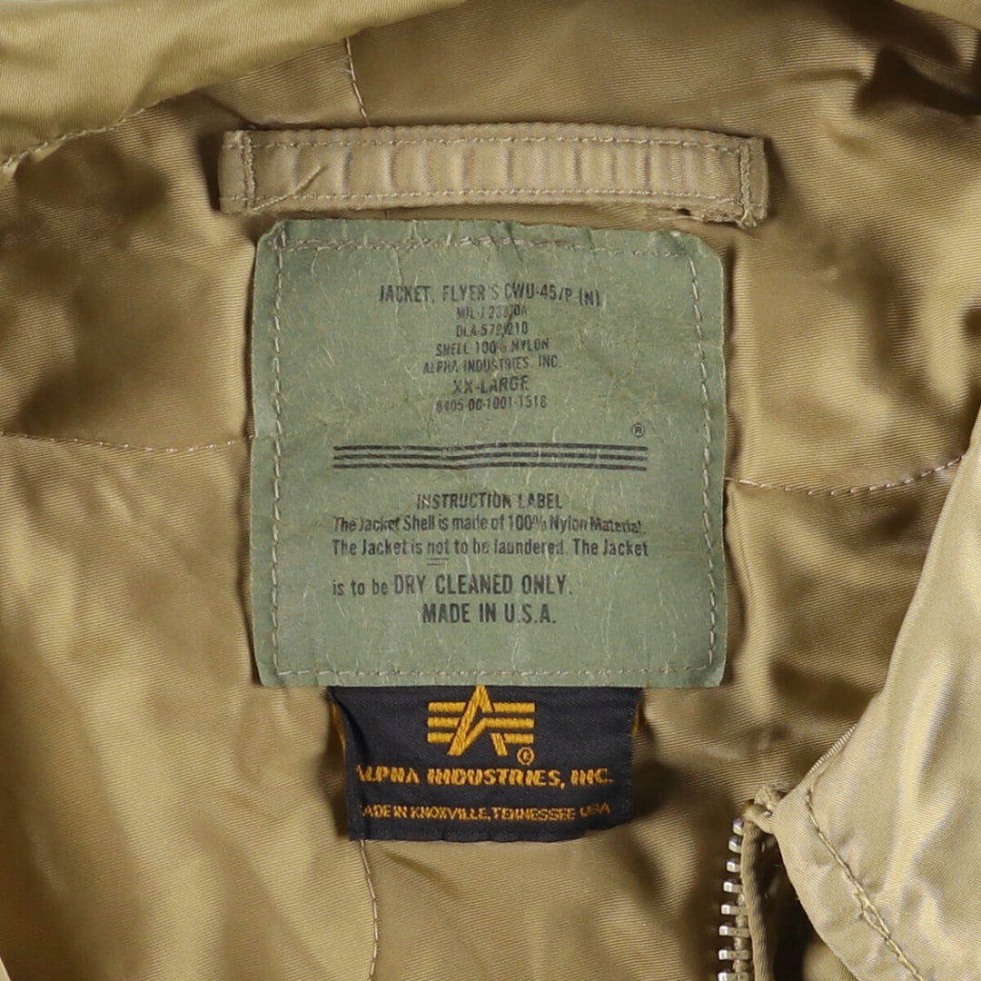 Civilian Alpha CWU-45 Nylon Gold type Vintage Second Hand