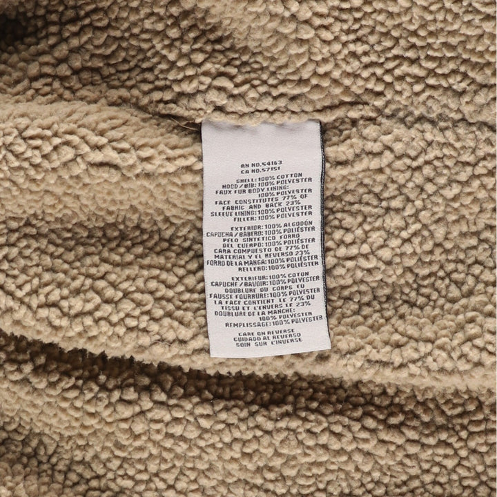 Levi's stand-collar padded military jacket, size M cotton beige type brown Vintage Second Hand