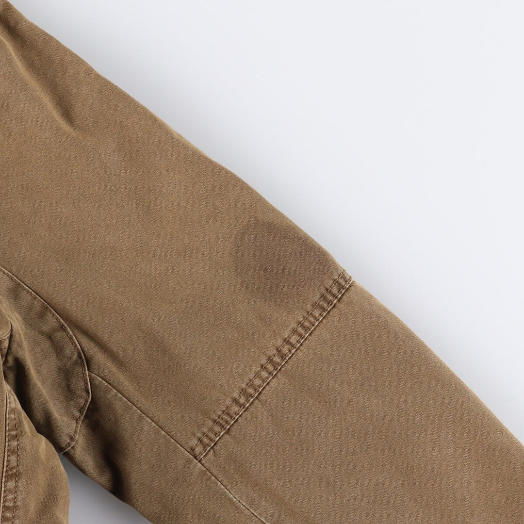 Levi's stand-collar padded military jacket, size M cotton beige type brown Vintage Second Hand