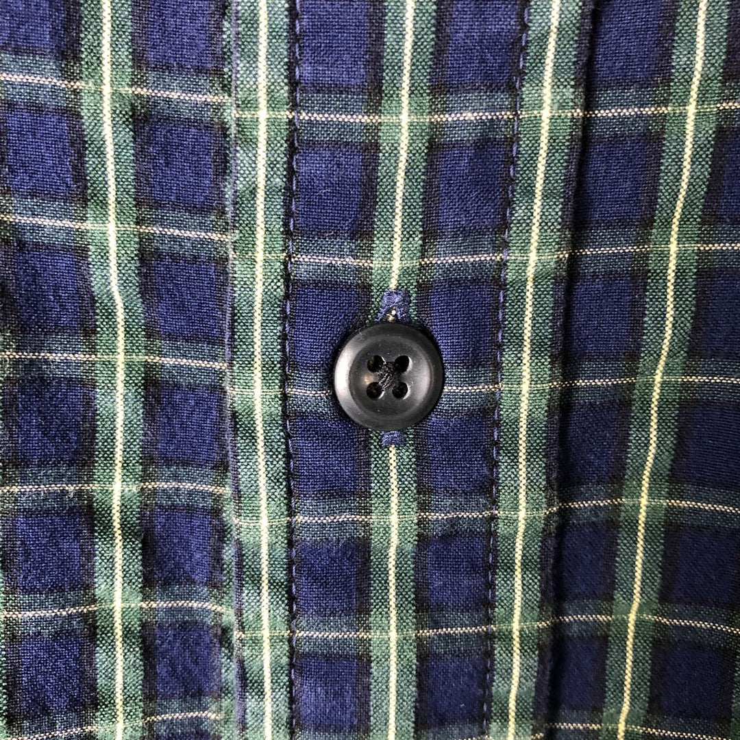 LLBean Short Sleeve Cotton Check Box Shirt, Men's Size L cotton multicolor Vintage Second Hand