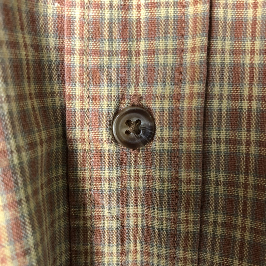 Pendleton PENDLETON Short Sleeve Cotton Check Shirt, Men's Size Medium cotton brown type Vintage Second Hand