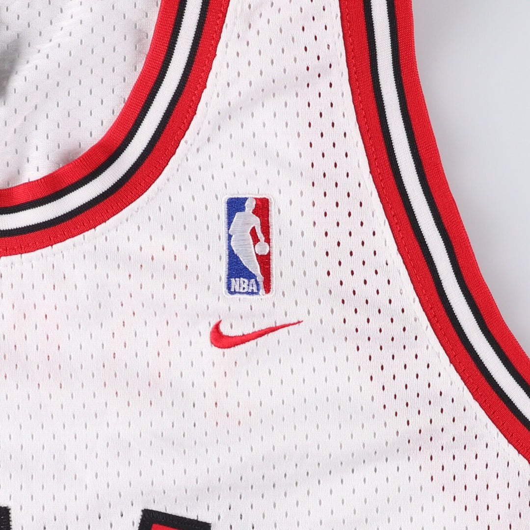 2000'S Nike Team NBA Chicago Bulls mesh tank top game shirt, men's size XL polyester white type Vintage Second Hand