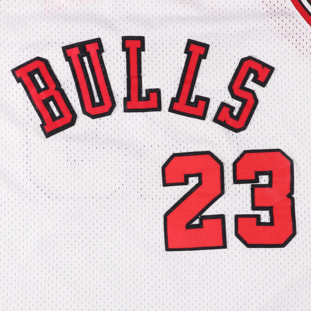 2000'S Nike Team NBA Chicago Bulls mesh tank top game shirt, men's size XL polyester white type Vintage Second Hand