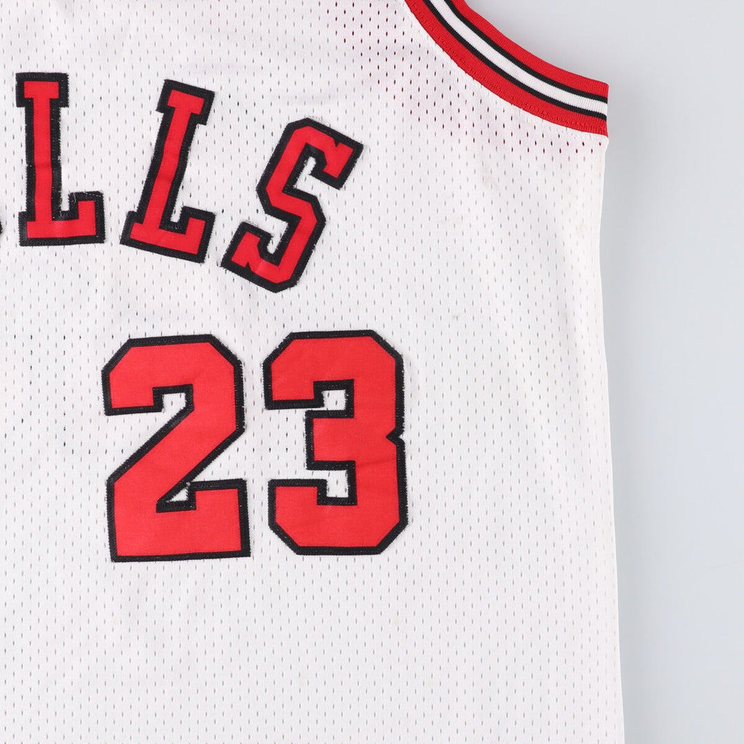 2000'S Nike Team NBA Chicago Bulls mesh tank top game shirt, men's size XL polyester white type Vintage Second Hand
