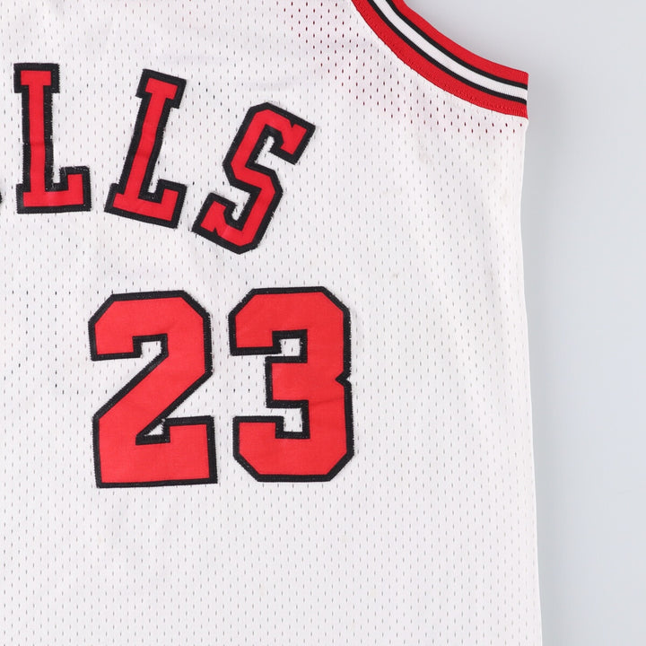 2000'S Nike Team NBA Chicago Bulls mesh tank top game shirt, men's size XL polyester white type Vintage Second Hand