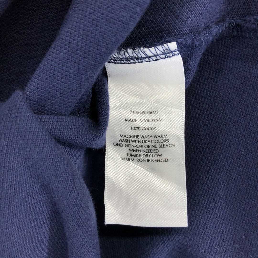Ralph Lauren POLO RALPH LAUREN CUSTOM FIT long sleeve polo shirt, men's size XL cotton navy blue type Vintage Second Hand