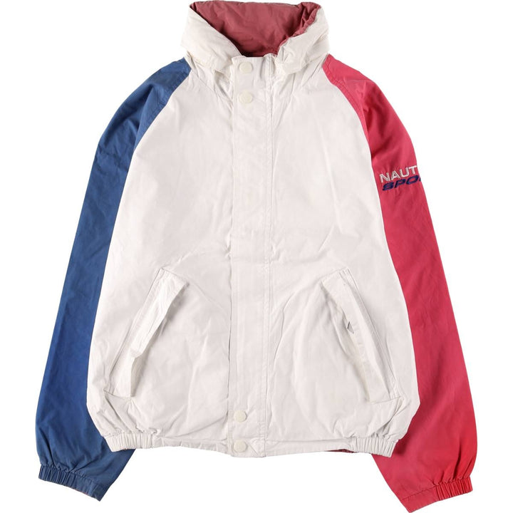 90'S Nautica reversible sailing jacket, men's size XL cotton white type Vintage Second Hand