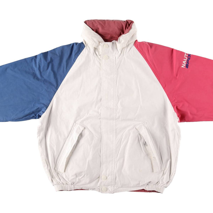 90'S Nautica reversible sailing jacket, men's size XL cotton white type Vintage Second Hand