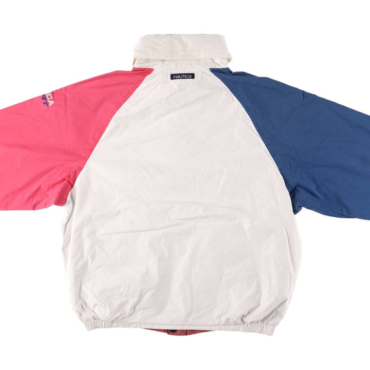 90'S Nautica reversible sailing jacket, men's size XL cotton white type Vintage Second Hand
