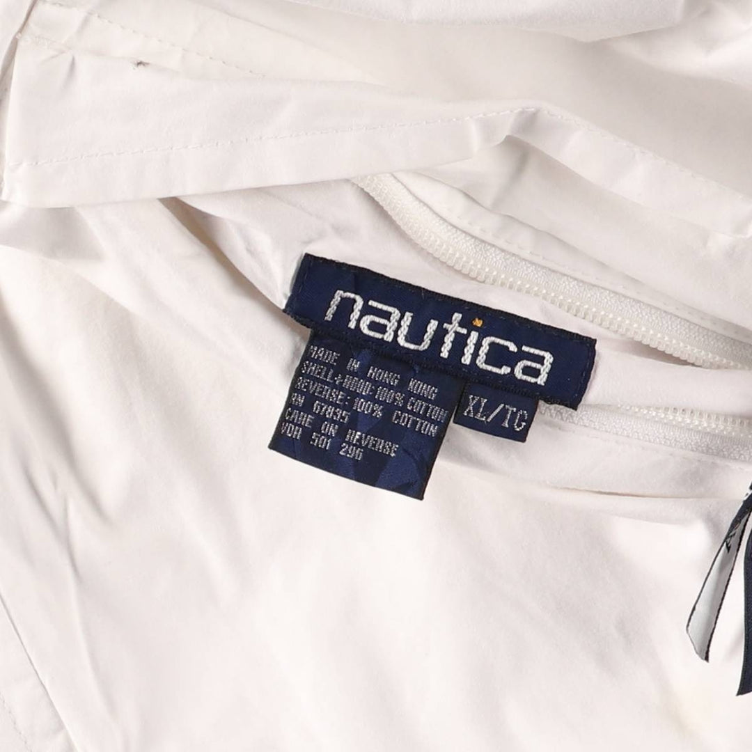 90'S Nautica reversible sailing jacket, men's size XL cotton white type Vintage Second Hand
