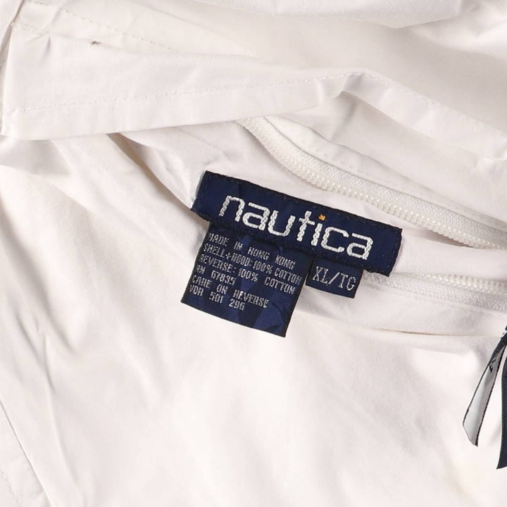 90'S Nautica reversible sailing jacket, men's size XL cotton white type Vintage Second Hand