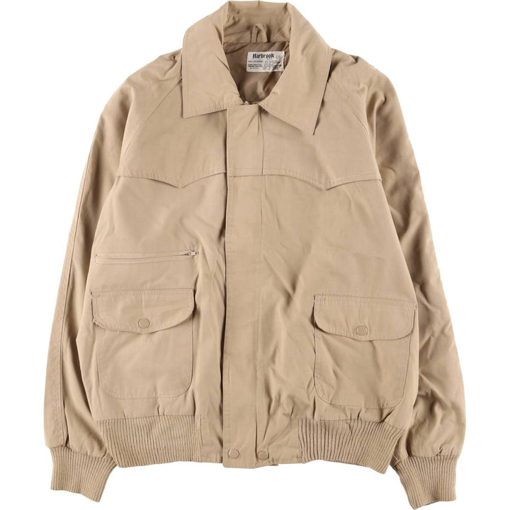 Harbrook windbreaker, men's size L polyester Beige type Vintage Second Hand