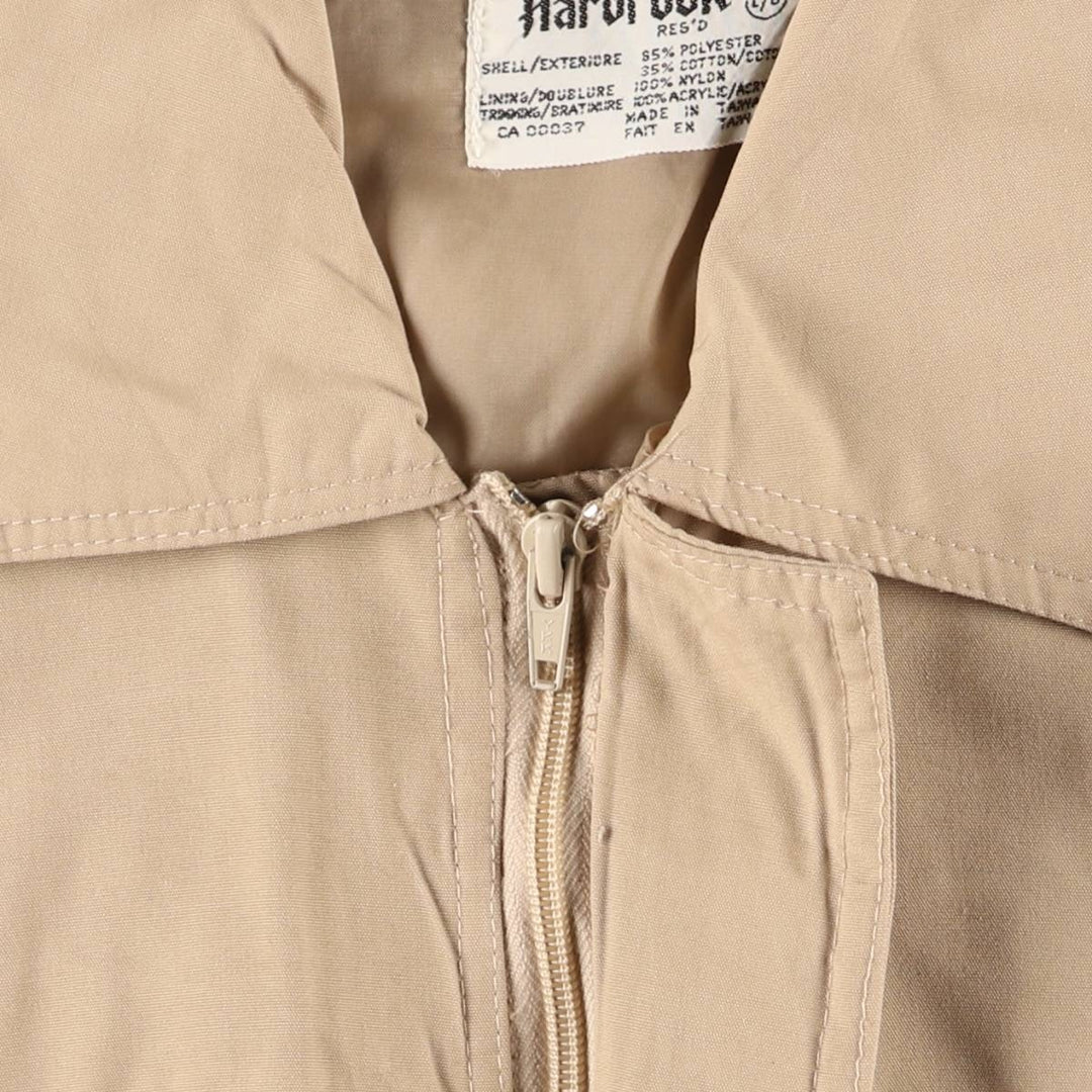 Harbrook windbreaker, men's size L polyester Beige type Vintage Second Hand